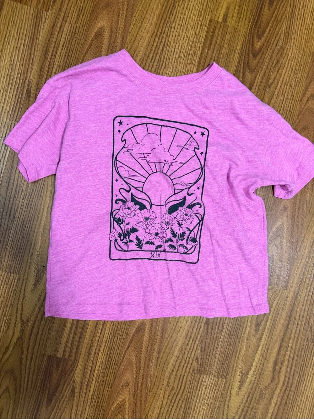 Girl’s 3 Shirt Bundle Black Wednesday, Blue Butterfly, & Pink Sunshine Medium